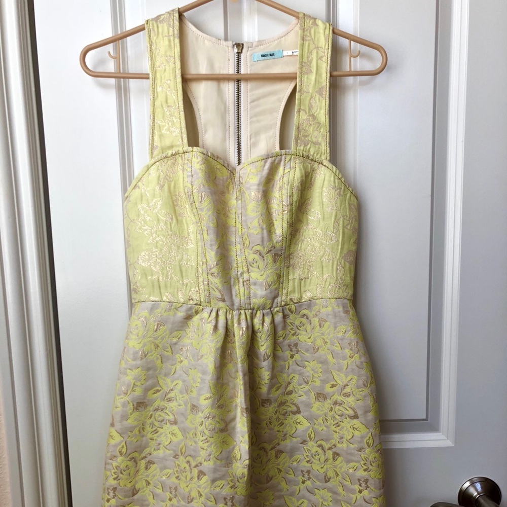 Kimchi Blue Light Yellow and Gold Dress